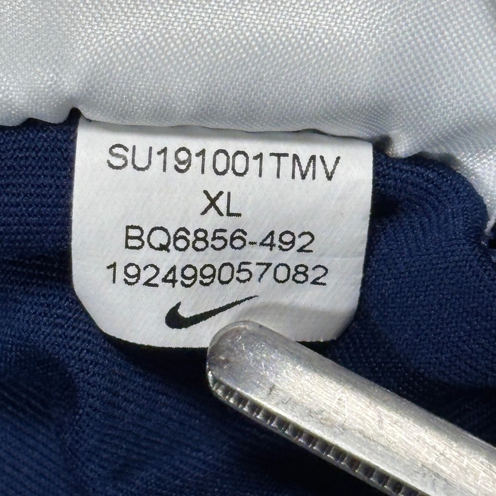Nike Polo Shirt Mens XL Blue Dri-FIT Triangle Print Short Sleeve Golf Tee - Picture 11 of 12